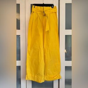 Banana Republic Yellow Paperbag Wide Leg Pants 8 Petite